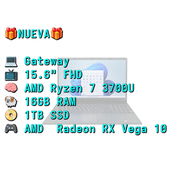 x LAPTOP 🎁NUEVA🎁📦CAJA, Gateway (GWNR71539-BK), 15.6" FHD IPS, AMD Ryzen 7 3700U, 16GB RAM, Radeon RX Vega 10, 1TB SSD - Img 55960649
