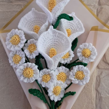 Flores artificiales tejidas - 3/4