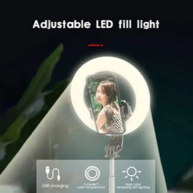 ☎️53544655 🛵 Entrega Disponible ⭐Palo Selfie Inalámbrico Plegable con Trípode y Luz LED de 6" ⭐ - 5/6