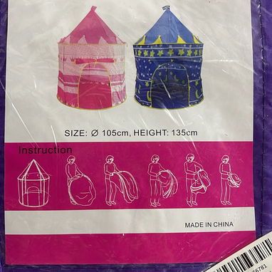 Casita de juguete ,casa de campaña para niña en forma de casillo + luces de regalo !!! 54321470 - 3/3