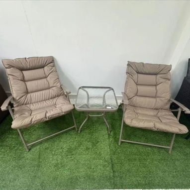Conjunto de terrazas sao paulo 200 usd  Sillas reclinables acolchonados y mesita de centro - Img 123841338