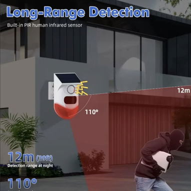 Alarma inalámbrica con carga solar y control remoto 58757374 - 5/6