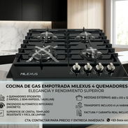 COCINA DE GAS MILEXUS 4 QUEMADORES A $240 USD - Encendido Magneto, Cristal Templado | Envío Incluido, Factura y Garantía - Img 57782916