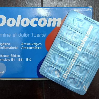 ©️- DOLOCOM, Diclofenaco Sodico 100mg + Vit B1,B6,B12-1000mcg, 1 Tira de 10 Tableta (PARA NO HIPERTENSO) -©️ - 2/4