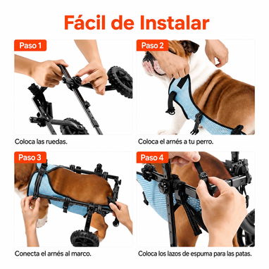 Silla de Ruedas para Mascotas/ Vevor Talla M - 2/5
