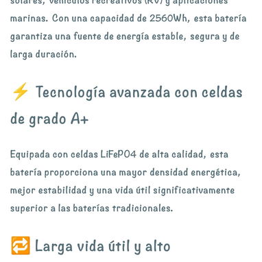 Batería LiFePO4 24V 100Ah (2560Wh) Dyness con BMS 100A y protección de baja temperatura - Ideal para sistema solar 🌐 - 6/8