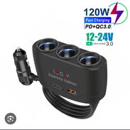 Cargador de carro, carga rápida 120W... USB tipo C - Img 53304920