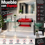 Muebles e y Espejo, lavamano e pedestal Roca, lavamano Aloa, Lavamano sobre Roca - Img 57196865