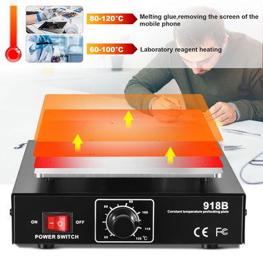 Separadora de pantallas Soiiw 7" LCD - Panel de precalentamiento 110V 450W para Reparación de Teléfonos 🌐 - 5/6