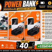 Cargadores portátil de 30 000 mha lmás nuevo y duro del mercado no se kede sin carga en el teléfono o ventilador portá - Img 57154273