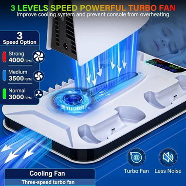 📞53884600.🎇 Base Multifuncional con Refrigeración para PS5 / PS5 Slim🎇 Mensajería disponible.🚴 - Img 121094140