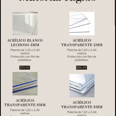 PVC, acrílicos, WPC, materiales rígidos y flexibles para impresión y montaje - 4/10