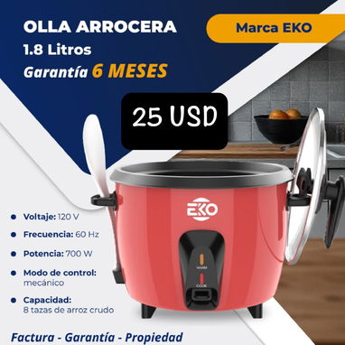 🌾 OLLAS ARROCERAS 🔴 ECO 🆗 1.8 LITROS 🖤 NEGRO 🤍 BLANCO ❤️ ROJO 🩶 GRIS 💲 25 USD - Img 115713054