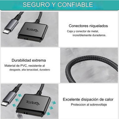 🔌 Cable Adaptador SATA 2.5 a USB-C 3.1 Everiz 🌐 - Img 126073929