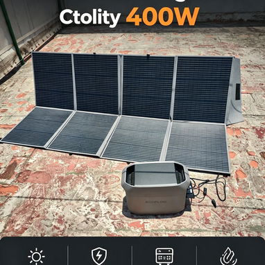 Paneles Solares Plegables de 400 w marca Ctolity con su Regulador de Voltaje ⚡️New Caja ! - 2/3
