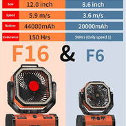 Ventilador recargable F6 - Img 57687077