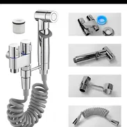 Bidé De Mano Grifo Para Baño Pulverizador Con Válvula Angular Plateado Ducha de aseo para inodoro - Img 54484229