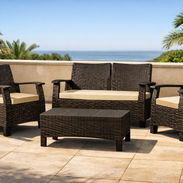 Set de Terraza Medidas: Sofá 2 plazas : 122 cm x 89cm Sofá 1 plaza : 65 cm x 89 cm - Img 57361694