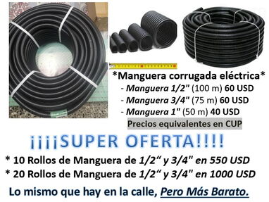!!!! Vendo CAJAS DE ESTANCA de dimensiones 4x4 y 6x8 con protección IP65  y MANGUERA CORRUGADA ELÉCTRICA!!!! - Img 66461713