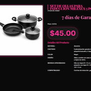 Milexus 5 uds set ollas sartén con asas cómodas, Milexus pack 5 piezas olla 24cm sartén 24 y 14cm . - Img 57354204