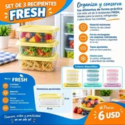 SET DE 3 RECIPIENTES FRESH - Img 57556582