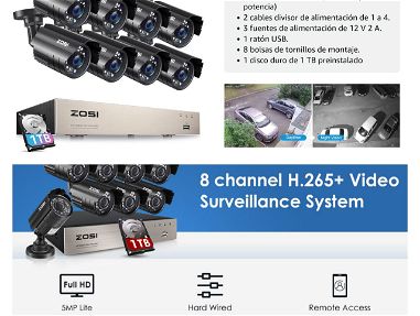 Sistema de cámaras Zosi 4 cámaras y de 8 cámaras nuevos en su caja con sus accesorios, disco de 1TB - Img 66699810