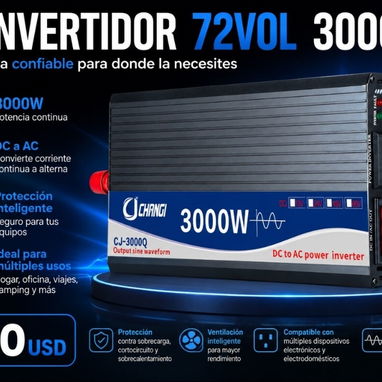 Convertidor de corriente, convertidor de voltaje, cargador de batería, inversor, batería, accesorios para autos - 4/7