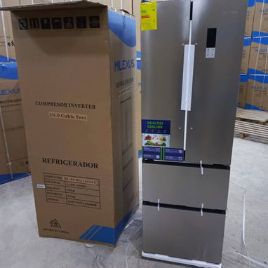 Refrigerador Modelo francés marca Milexus 16 pies doble puerta, 2 gavetas inferiores de congelación seca precio $830 USD - 2/6