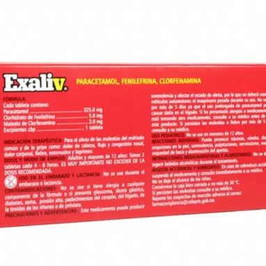 Exaliv (Paracetamol, Fenilefrina, Clorfenamina) ... 63698915 - 2/2