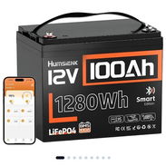 🔋Batería Humsienk LiFePO4 12V 100Ah 1280Wh con Bluetooth Para Respaldo En Casa - Img 58351849