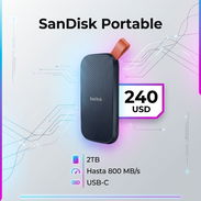 💾 SSD Externo SanDisk Portable 2TB | Hasta 800 MB/s | USB-C | 240 USD - Img 58208658