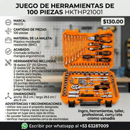JUEGO DE HERRAMIENTAS DE 100 PIEZAS - Img 55922562