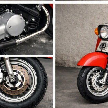 Moto Scooter clásico estilo Vespa clásica roja y blanca con 150 CC de combustión en buen estado - 2/3