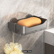 Jabonera de pared con ganchos y escurridor - Img 57641443