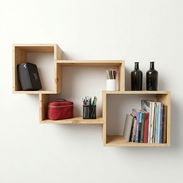 Estante modular aéreo en madera de pino, de gran capacidad y diseño versátil para cualquier espacio del hogar. - Img 55882789