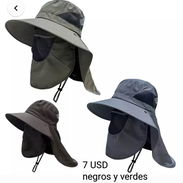✨Sombreros (color negro) para protegerse del sol _ con protector para la cara y el cuello - Img 55616238
