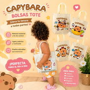 Totebag de capibara para niñas. Bolsitas, jabitas - Img 55135709