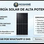 Paneles solares marca HOSHINE de 585W bifaciales monocristalinos tipo N - Img 55726407