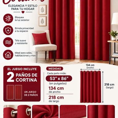 Cortinas blackout de 2 paños - 2/7