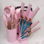 Utensilios de silicona con cuchillos/ Color rosado en rebaja!! - Img 55872072