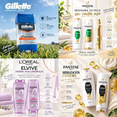 Shampoo acondicionador / crema de peinar para rizos / protector térmico/ espuma para rizos / desodorante Gillette - 2/3