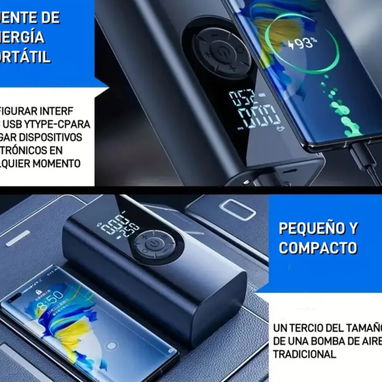 Compresor de aire portátil y recargable con bateria de 9000mha - Img 122703970