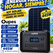 🏣KIT SOLAR⭕️GENERADOR OUPES ➕️PANEL monocristalino DE 445W 🔴🏣(Oupes 2400W Pico 5000w) - Img 58180254