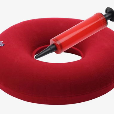 🛍️ COJÍN INFLABLE +BOMBA, COJÍN PARA ESCARAS, HEMORROIDES O COXIS 🚨 - 3/6