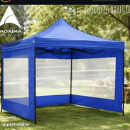 Carpas de 3*3 disponibles con Lona a los lados Disponibles en azul, verde y rojo 150 USD - Img 58487869