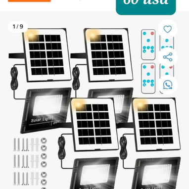 Lámparas de jardín con panel solar - Img 122490145