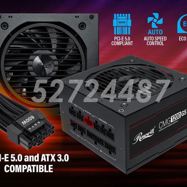 Fuente ROSEWILL CMG1200 G5, 1200W/100A, 80+ ORO, Full modular - Img 112054176