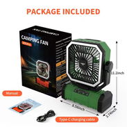 Ventilador Recargable 20000mah con BT para musica - Img 57119321