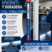TUBO LED CON LÁMPARA 20” — SOLO $4 USD 🔥  ¿Necesitas más iluminación y quieres ahorrar energía? ⚡ Esta es una excele - Img 56789411