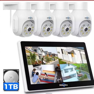 Sistemas de cámaras de Seguridad//CCTV Hiseeu 4 cámaras//IP66//Visión Nocturna//Nuevo - Img 102105710